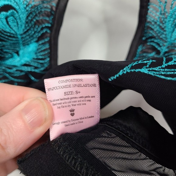 NWT Empress Mimi Embroidered Peackock Bralette Small - Picture 6 of 6